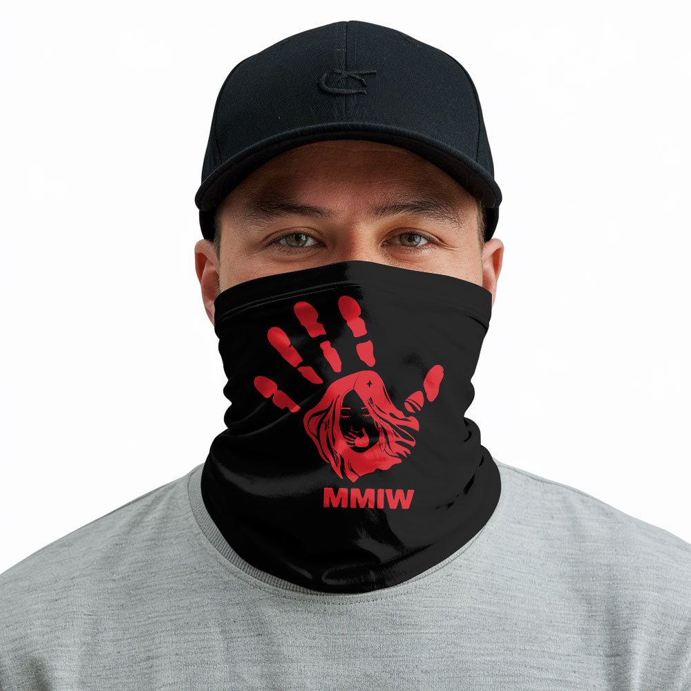 Face Mask Bandana Red Hand - Justice For Missing And Murdered Indigenous