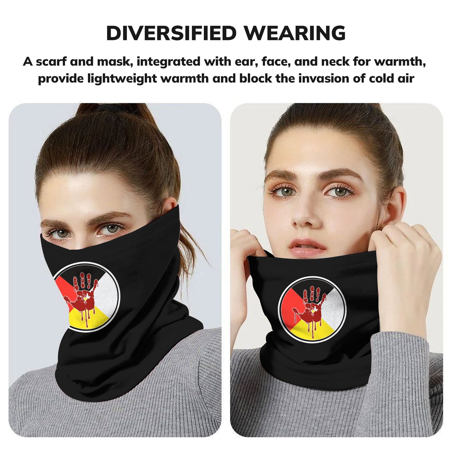 Face Mask Bandana Medicine Wheel - Justice For Missing And Murdered Indigenous Women WC02