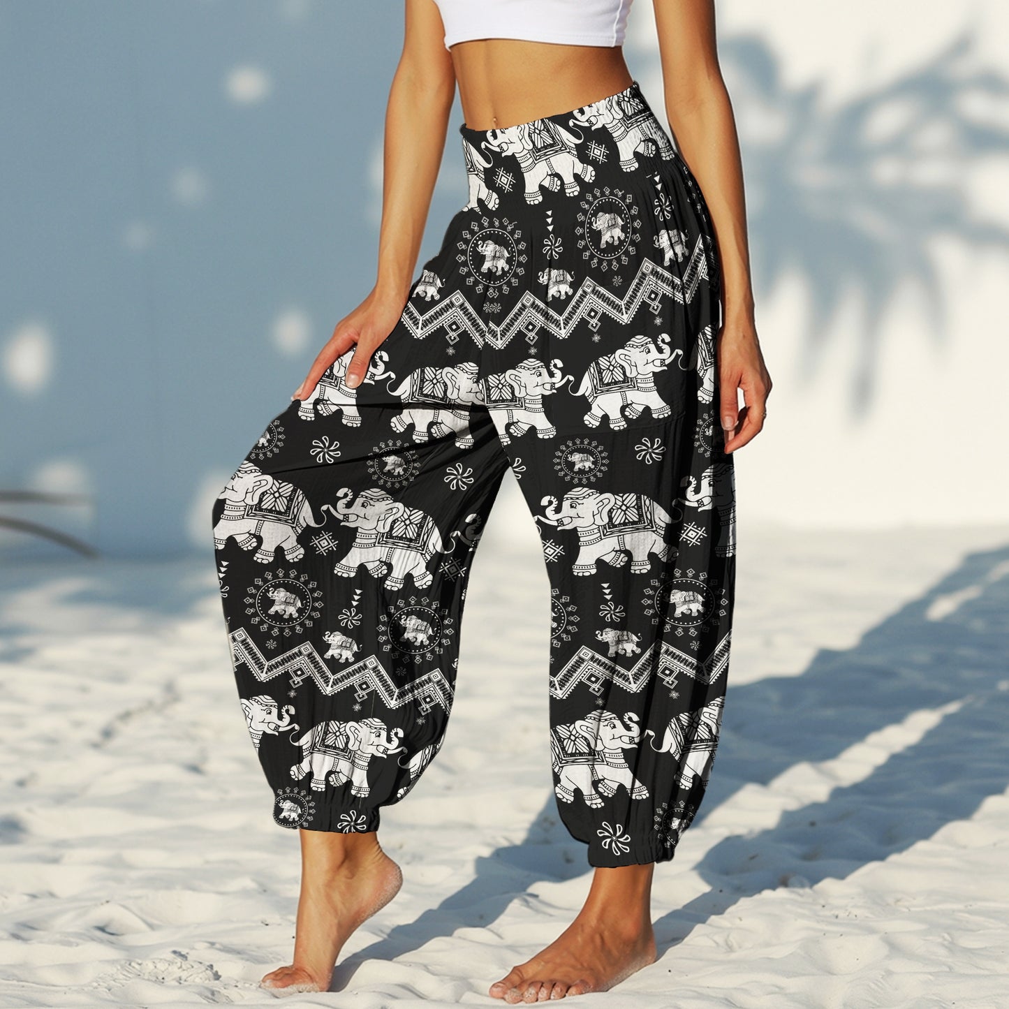 Elephant Harem Pants – Boho Yoga Pants with Pockets 10