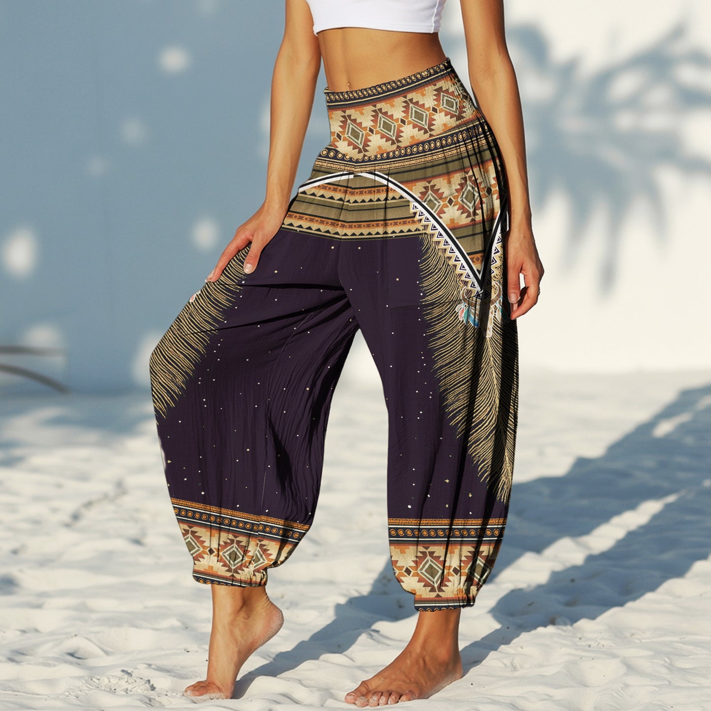Boho Harem Pants - Yoga Boho Clothes with Pockets