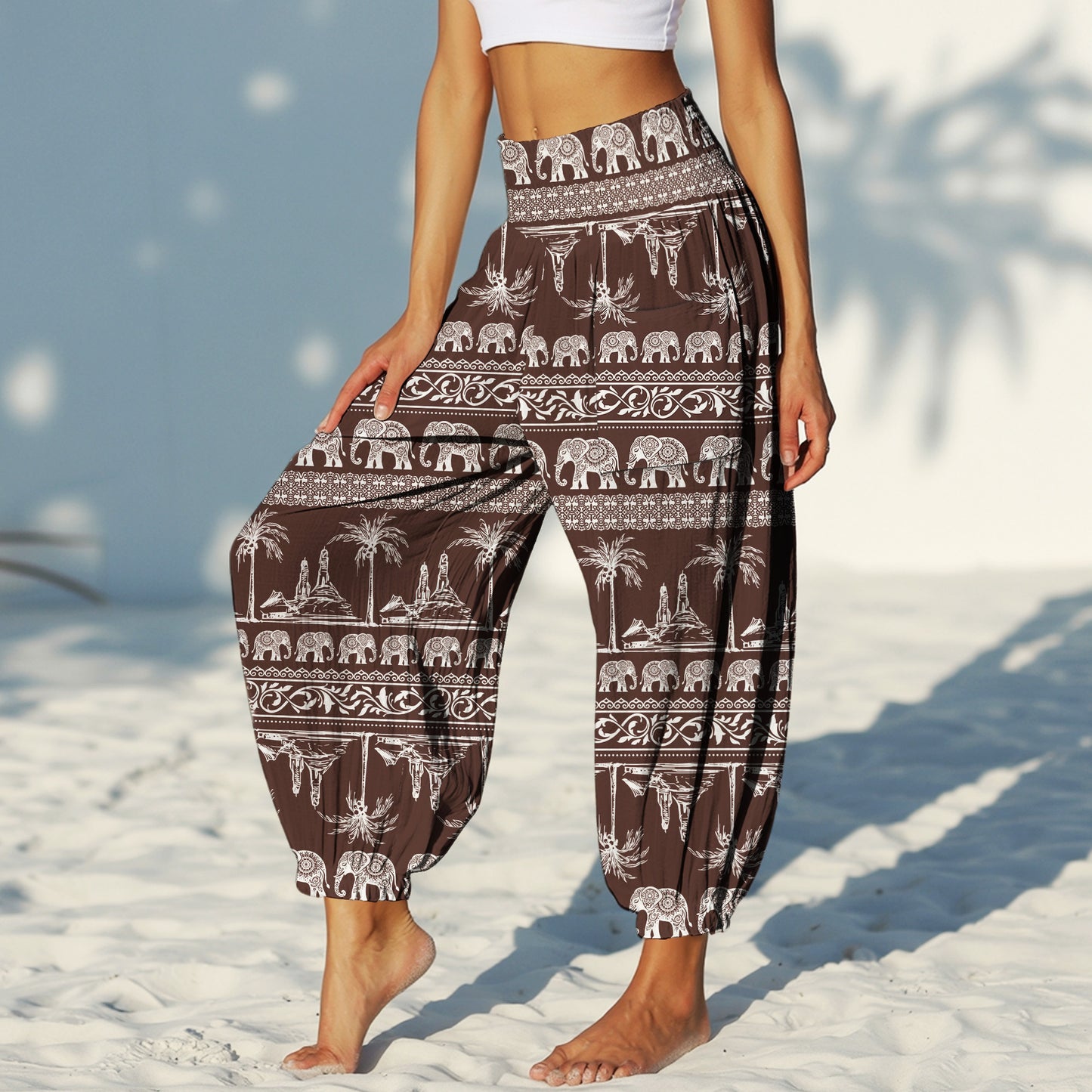 Elephant Harem Pants – Yoga Boho Clothes with Pockets 19