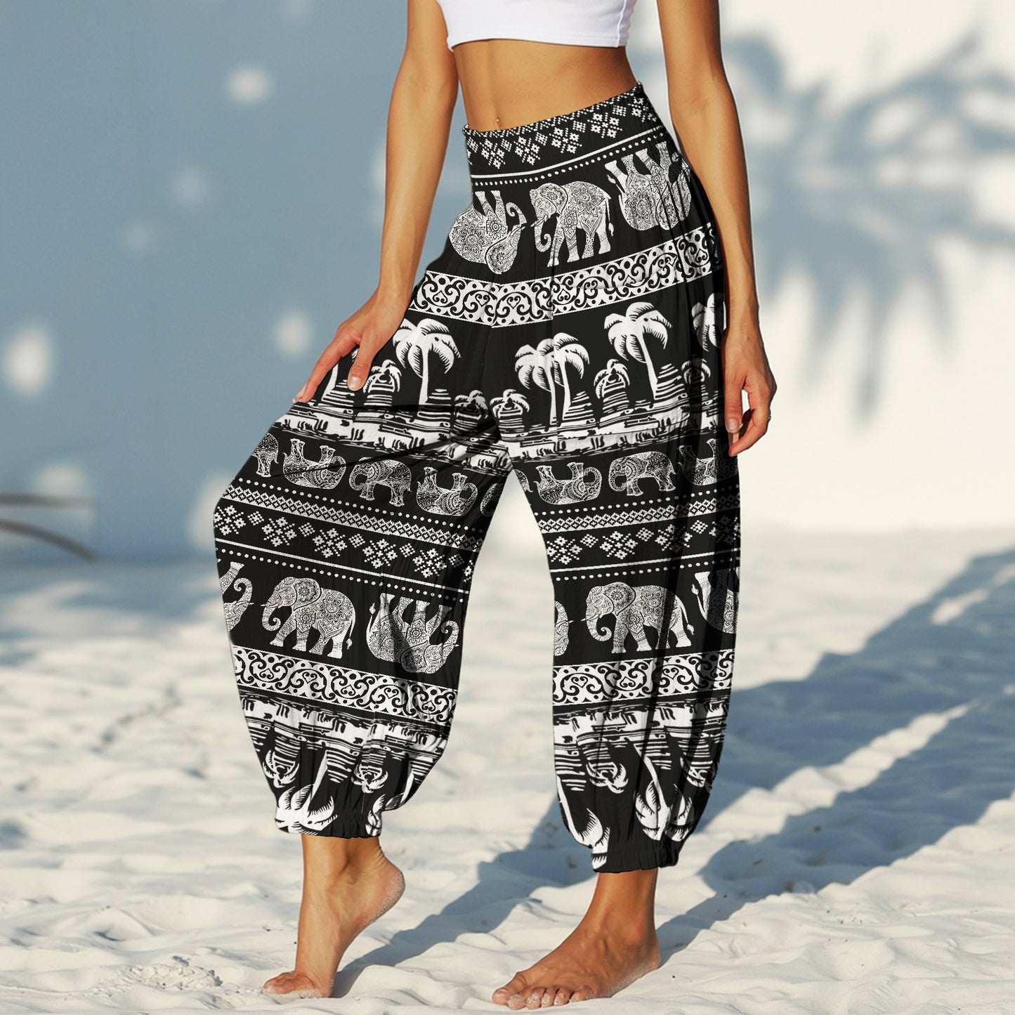 Elephant Harem Pants – Boho Yoga Pants with Pockets 09