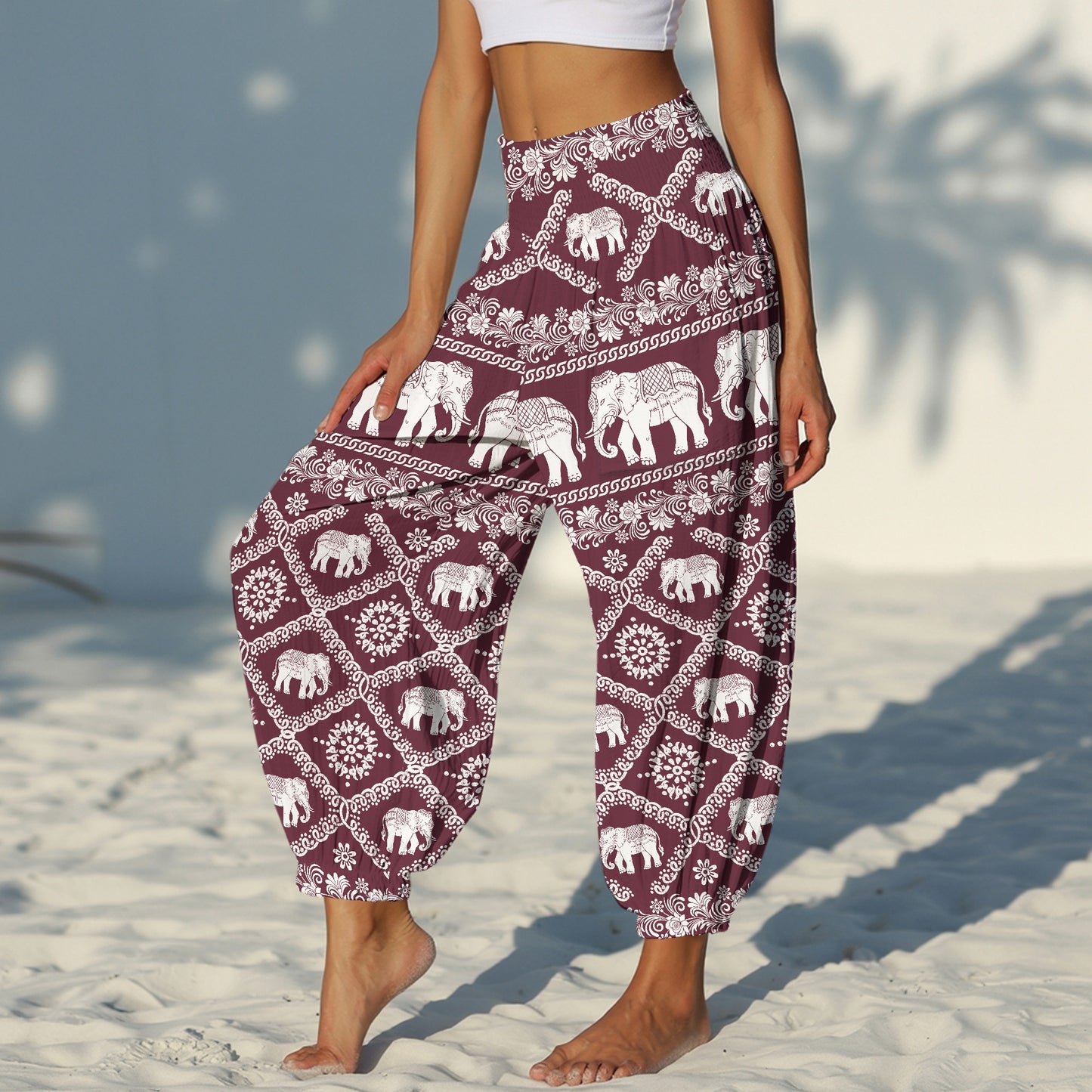 Elephant Harem Pants – Yoga Boho Clothes with Pockets 18