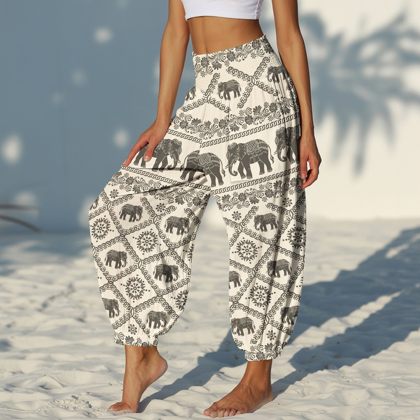 Elephant Harem Pants – Yoga Boho Clothes with Pockets 18