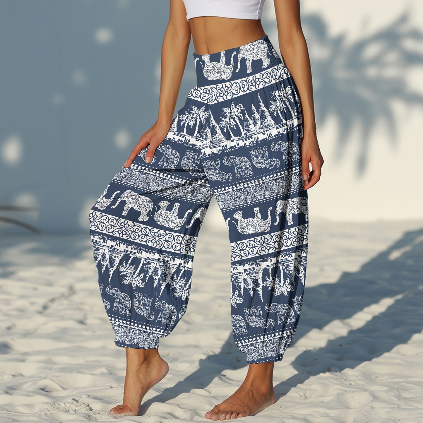 Elephant Harem Pants – Yoga Boho Clothes with Pockets 17
