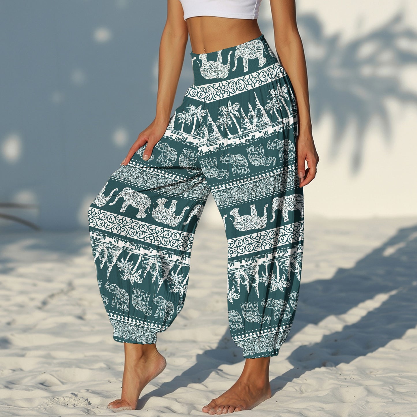Elephant Harem Pants – Yoga Boho Clothes with Pockets 17