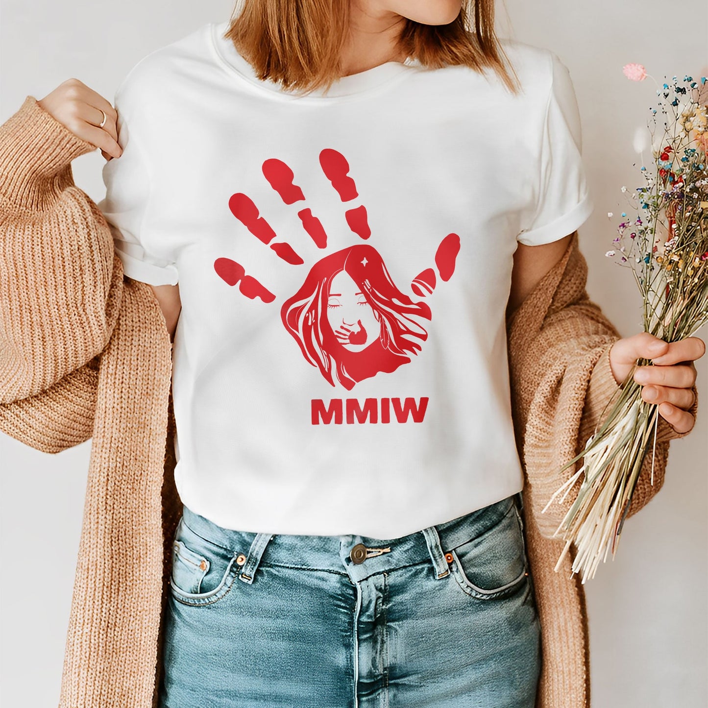 MMIW Red Hand Indigenous Owned S-T-Shirt