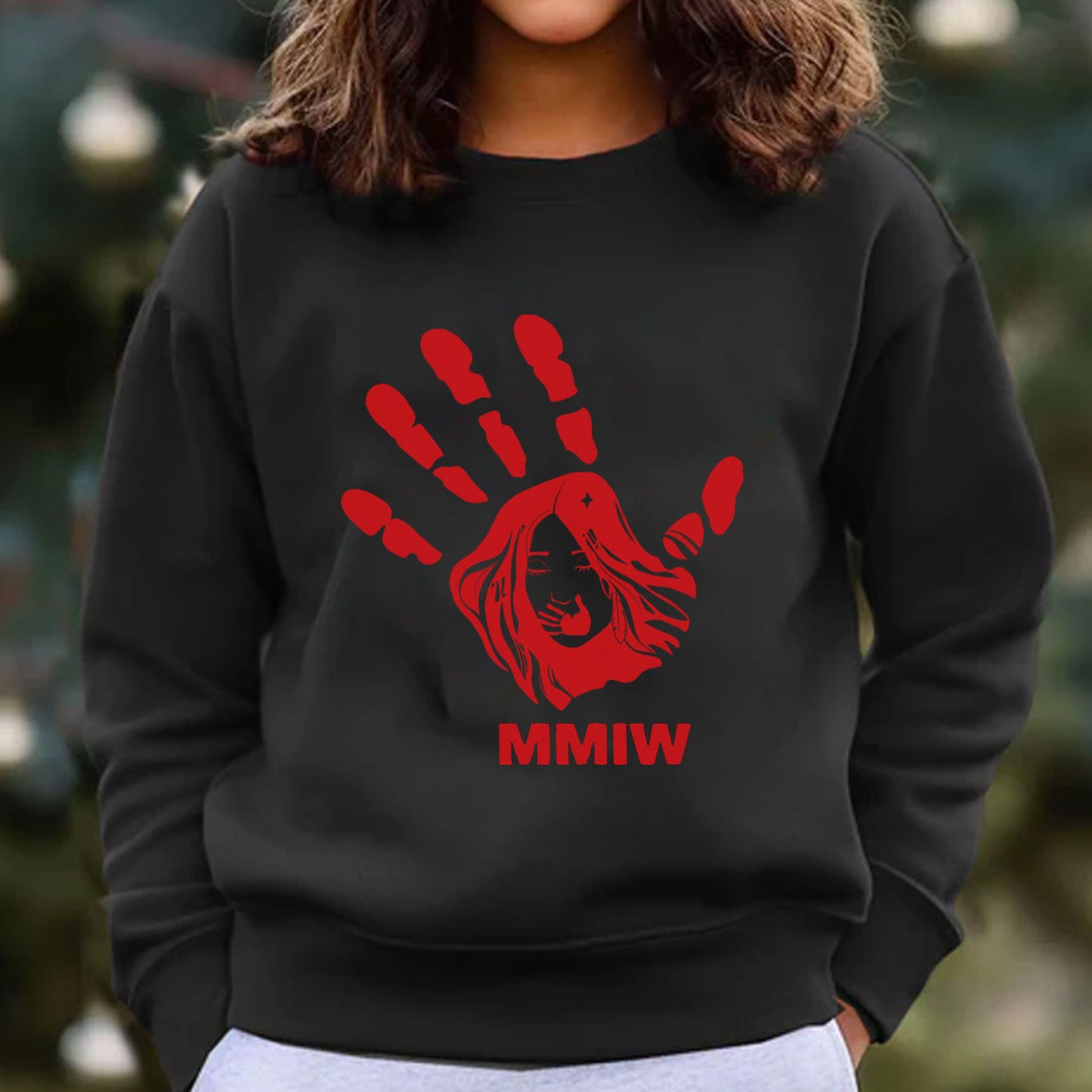 MMIW Red Hand Indigenous Owned S-T-Shirt