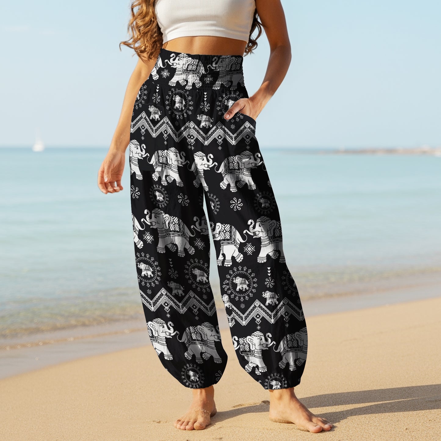Elephant Harem Pants – Boho Yoga Pants with Pockets 10