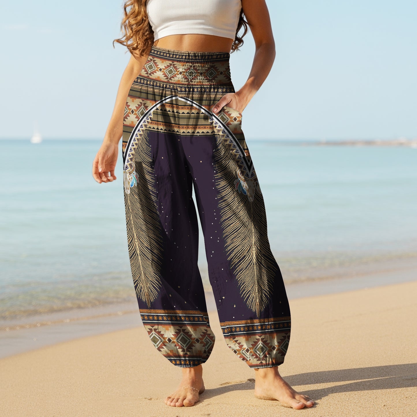 Boho Harem Pants - Yoga Boho Clothes with Pockets