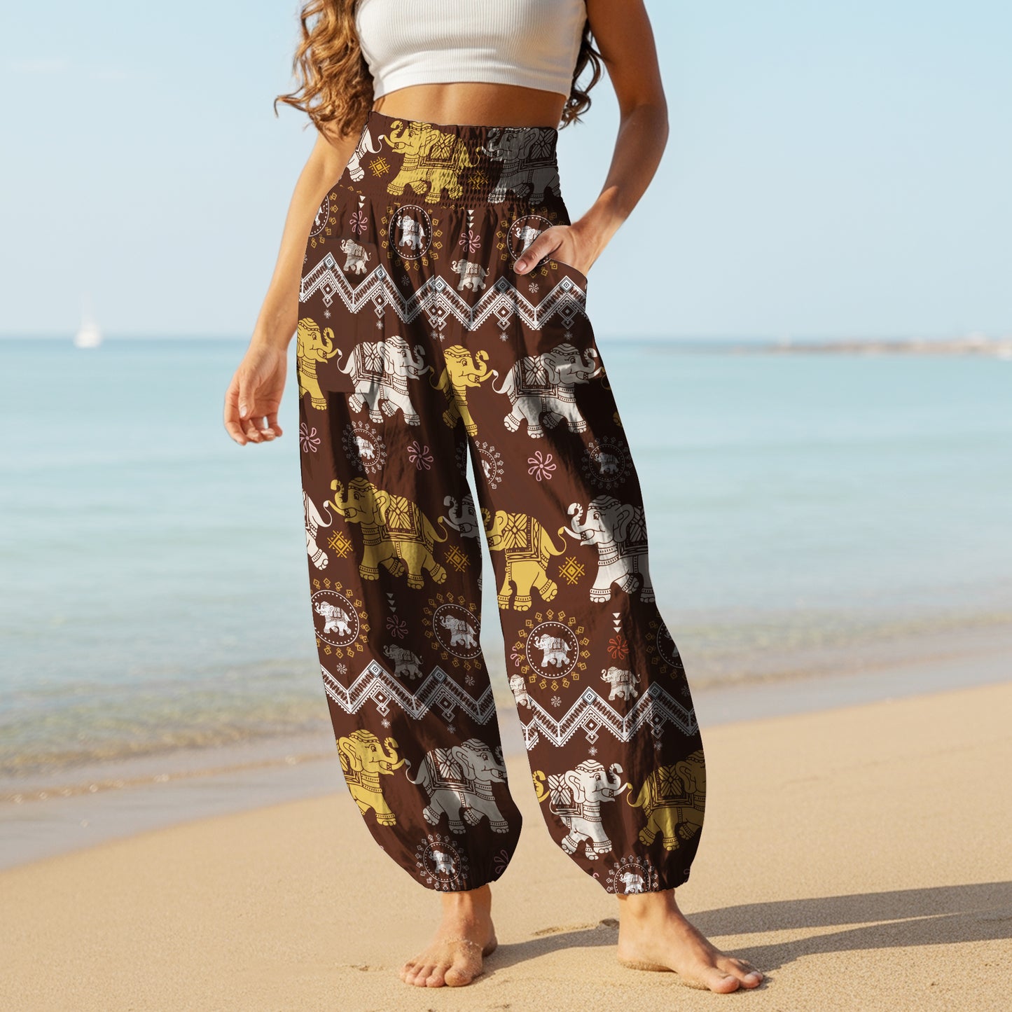 Elephant Harem Pants – Boho Yoga Pants with Pockets 10