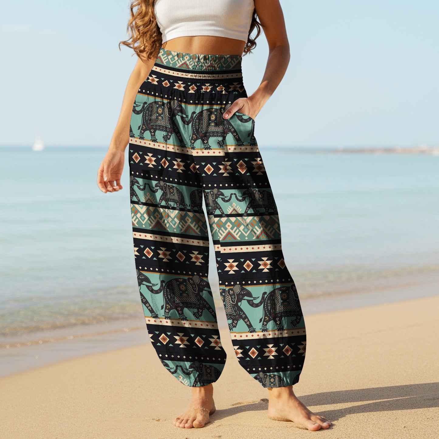 Elephant Harem Pants – Boho Yoga Pants with Pockets 07