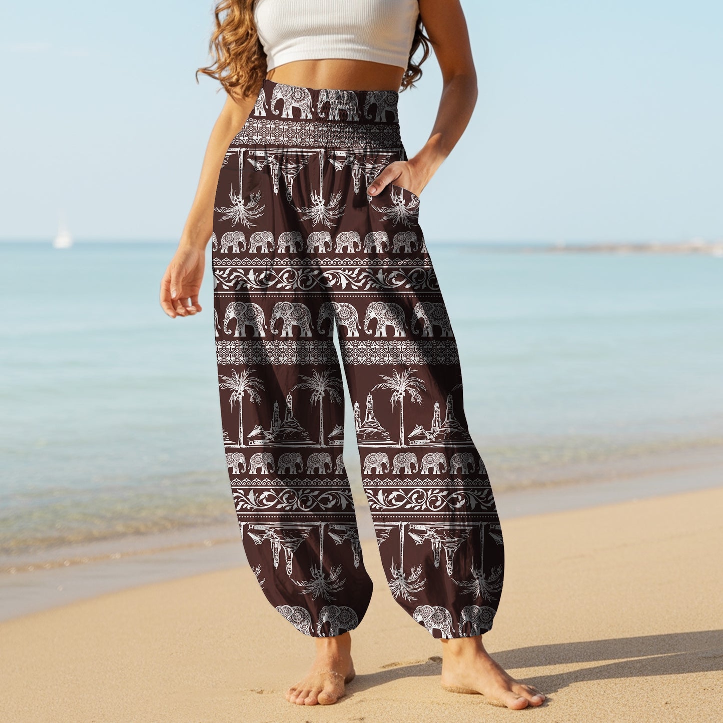 Elephant Harem Pants – Yoga Boho Clothes with Pockets 19