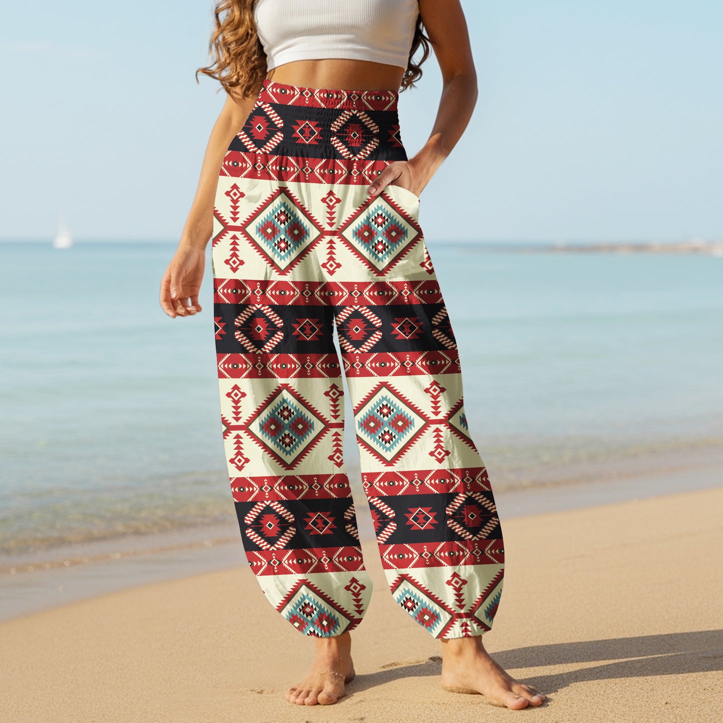Boho Harem Pants - Yoga Boho Clothes with Pockets 13