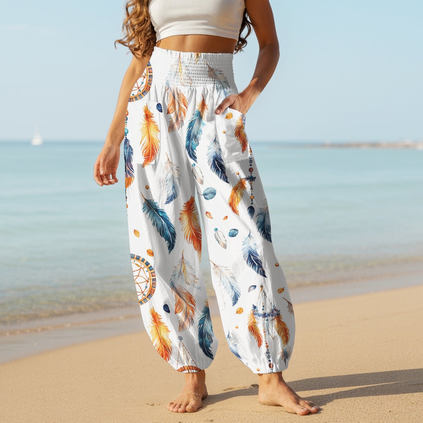 Boho Harem Pants - Yoga Boho Clothes with Pockets 09