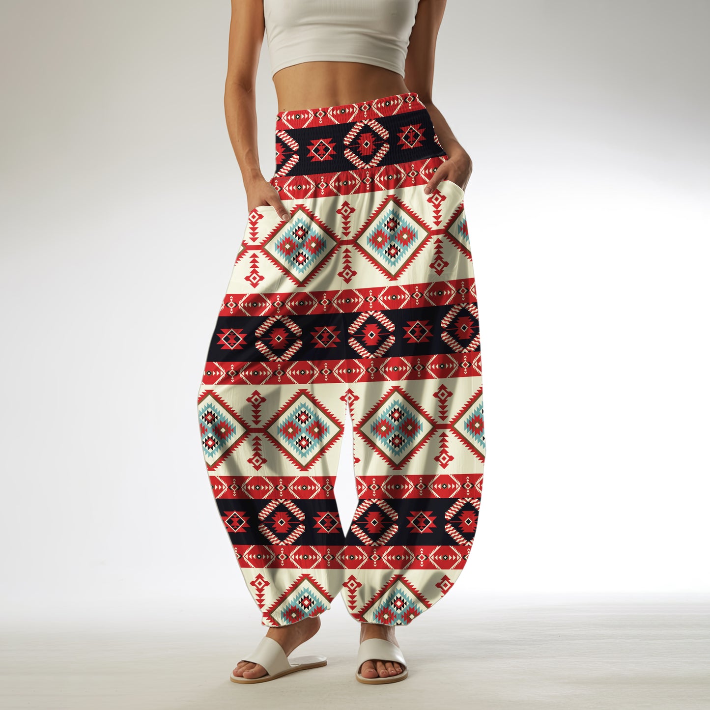 Boho Harem Pants - Yoga Boho Clothes with Pockets 13