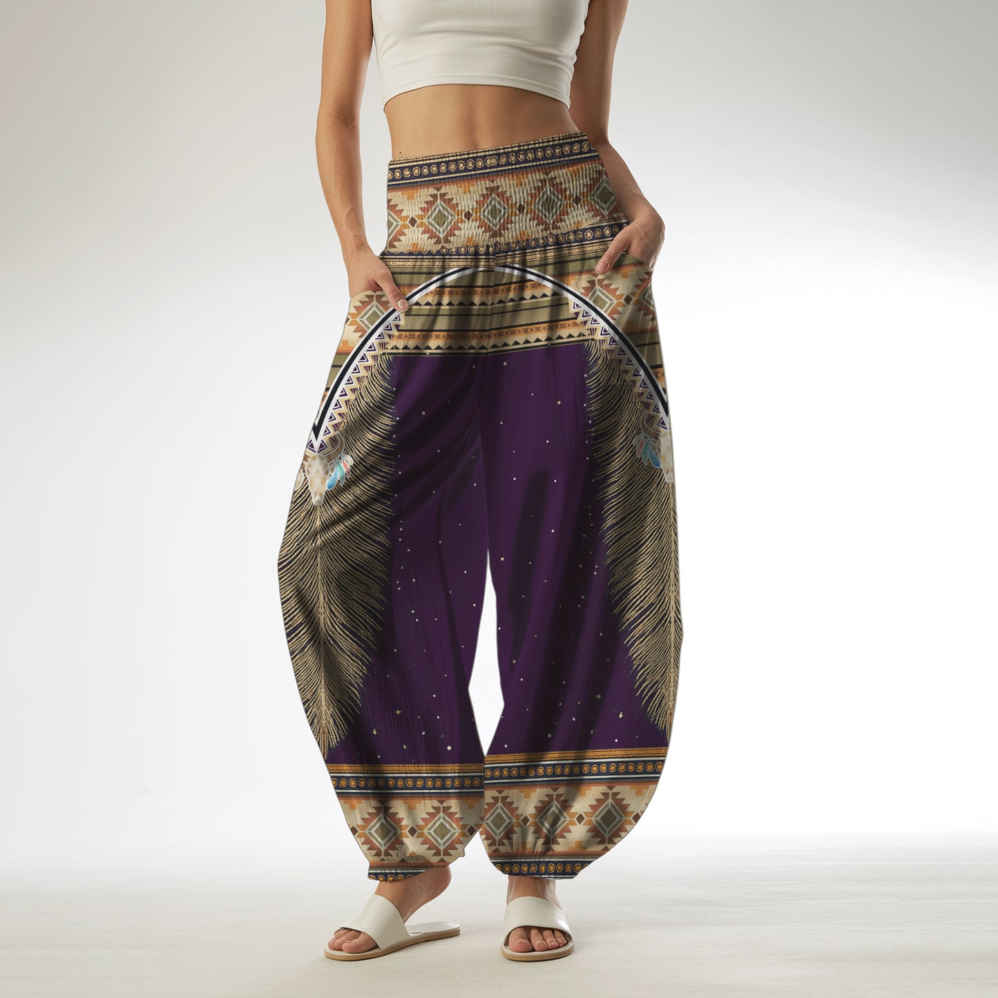 Boho Harem Pants - Yoga Boho Clothes with Pockets
