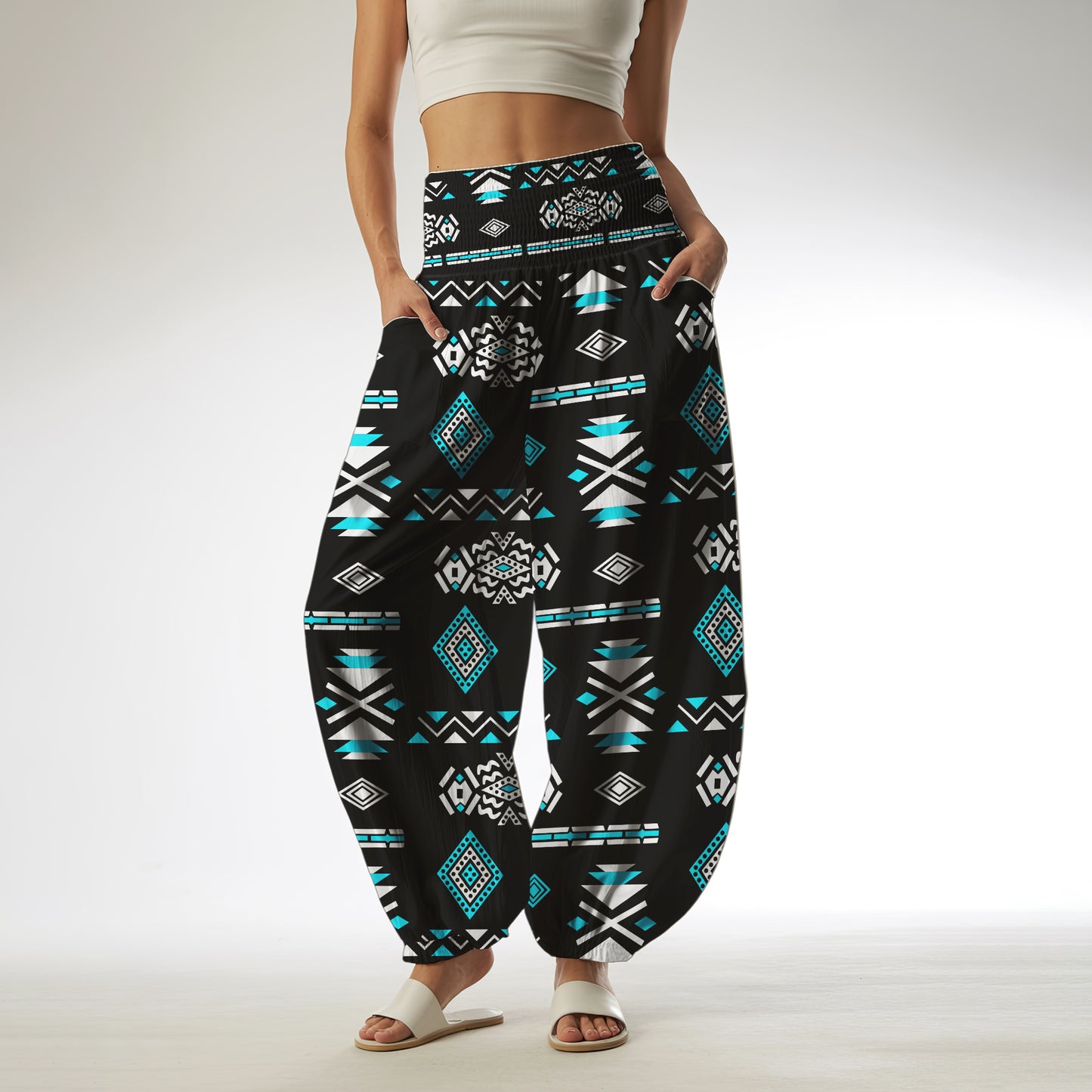 Boho Harem Pants - Yoga Boho Clothes with Pockets 04