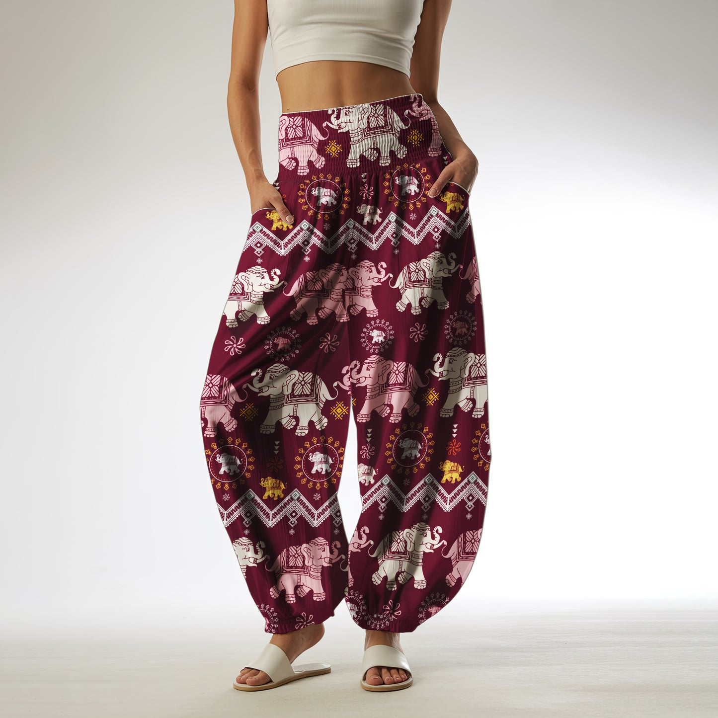 Elephant Harem Pants – Boho Yoga Pants with Pockets 10
