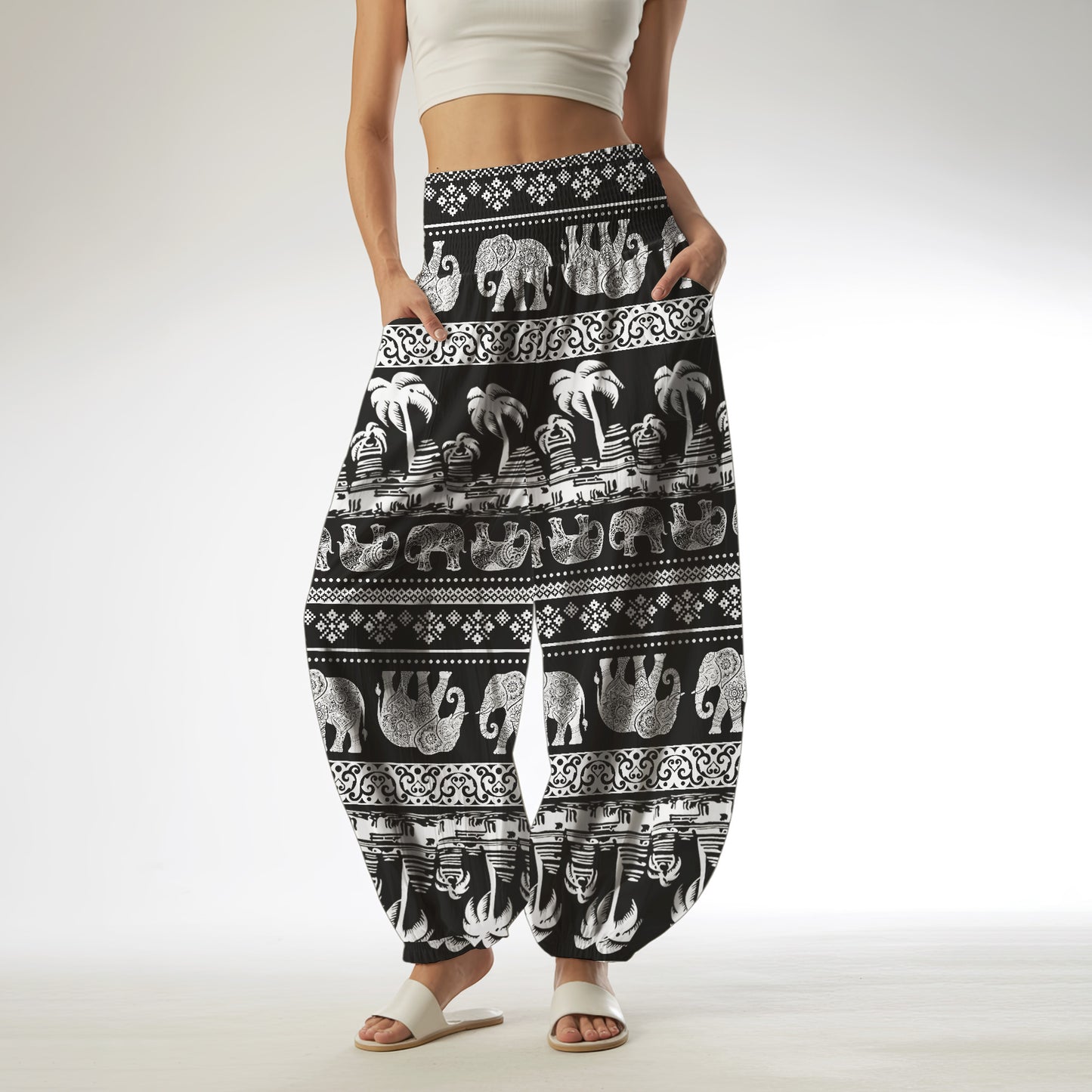 Elephant Harem Pants – Boho Yoga Pants with Pockets 09