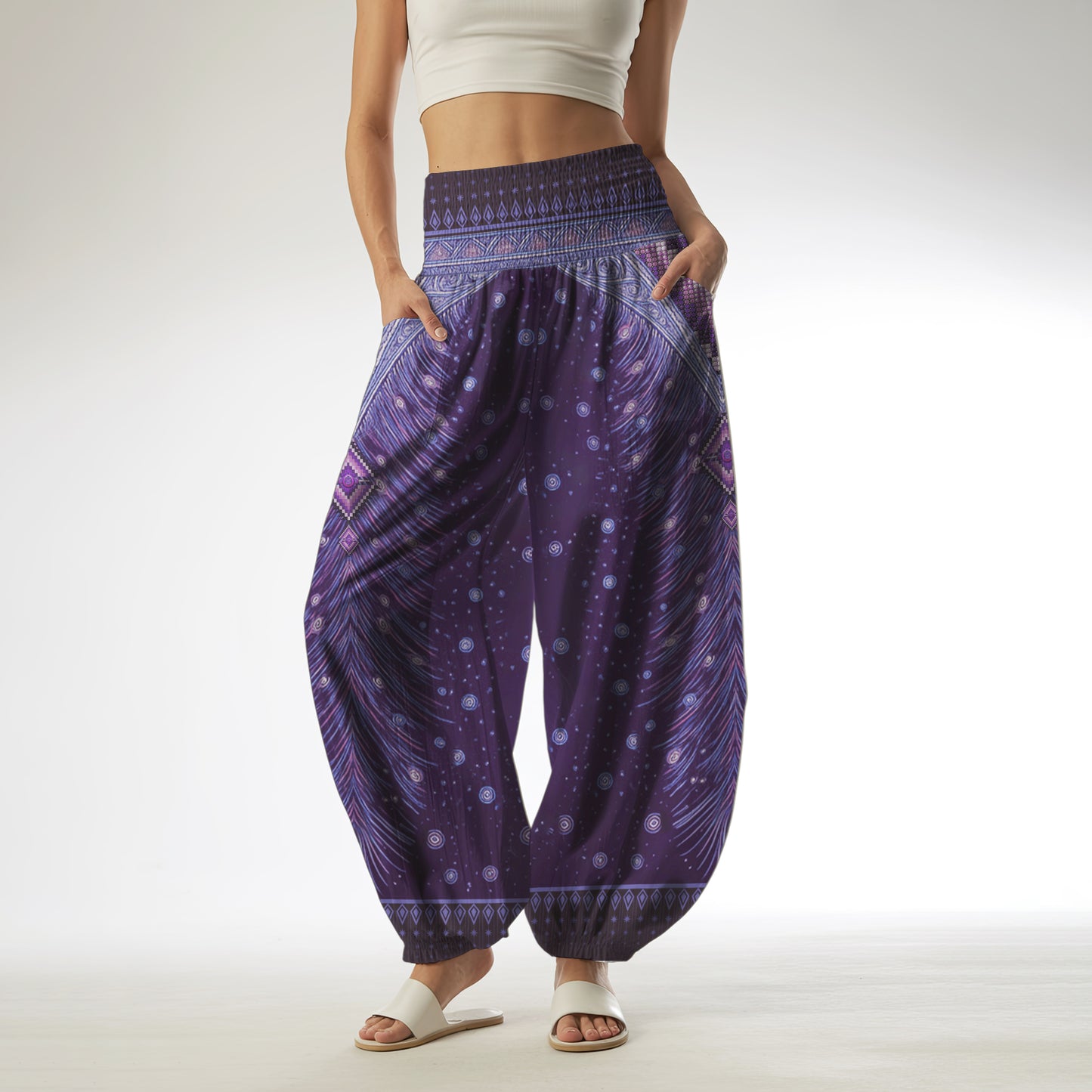 Boho Harem Pants - Yoga Boho Clothes with Pockets