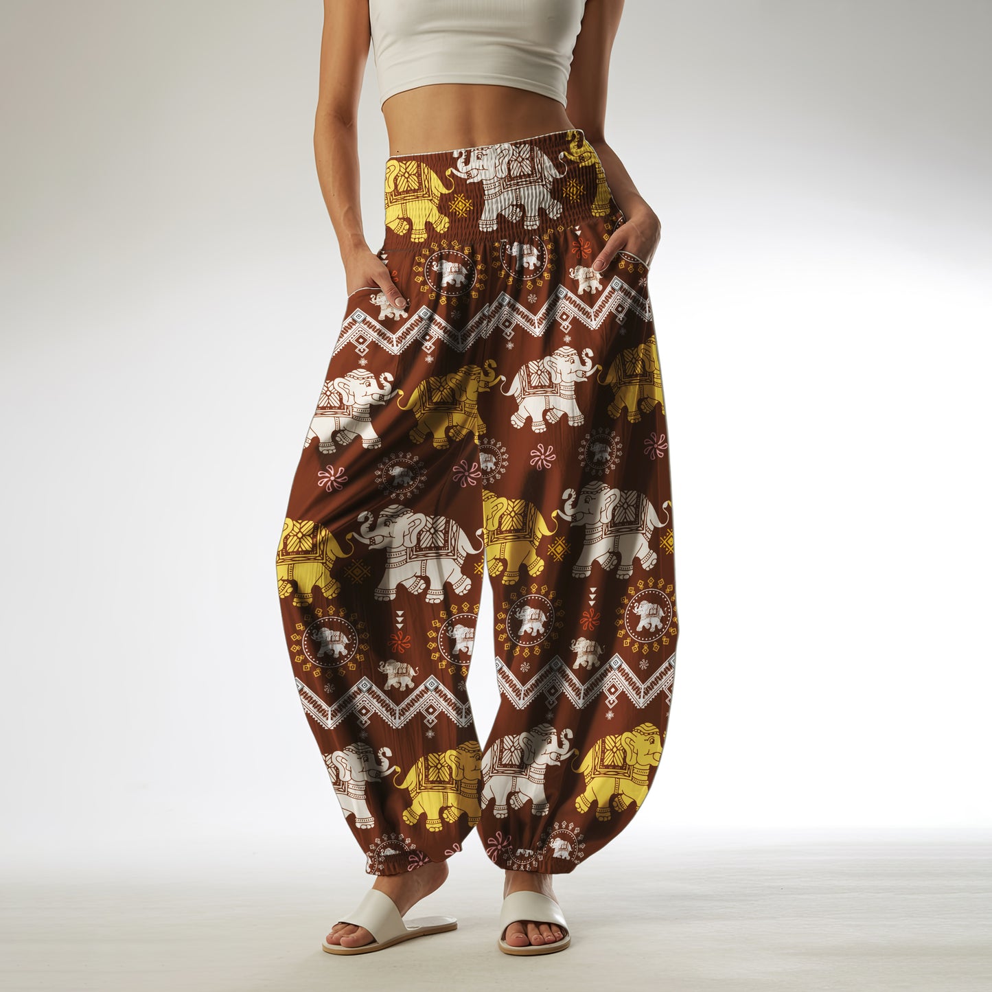 Elephant Harem Pants – Boho Yoga Pants with Pockets 10