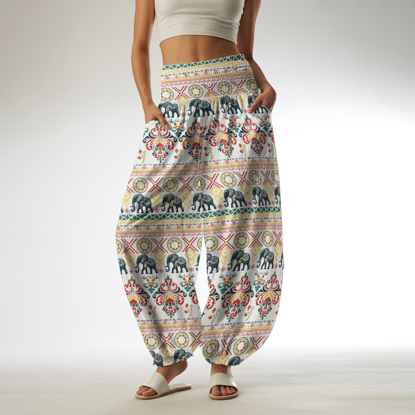 Elephant Harem Pants – Yoga Boho Clothes with Pockets 23