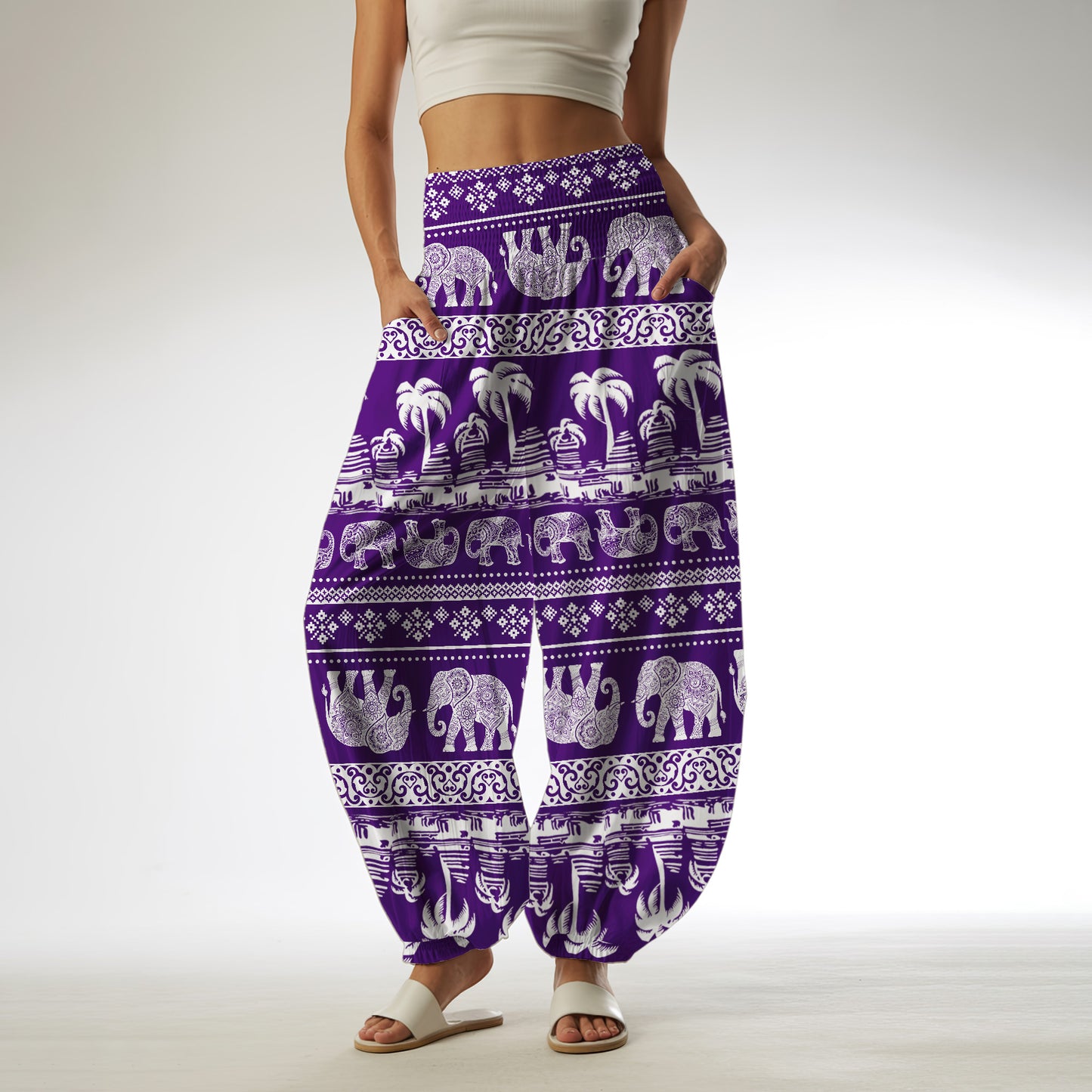Elephant Harem Pants – Boho Yoga Pants with Pockets 09