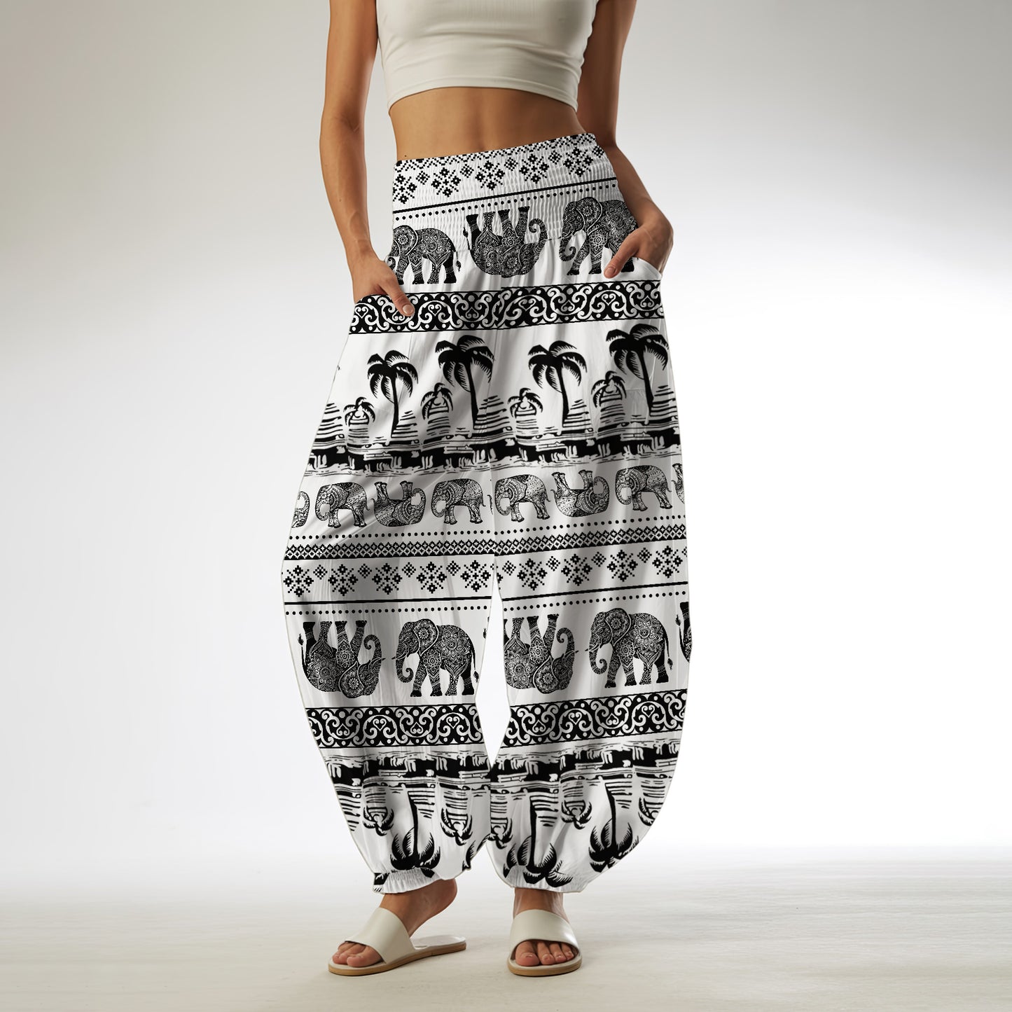 Elephant Harem Pants – Boho Yoga Pants with Pockets 09
