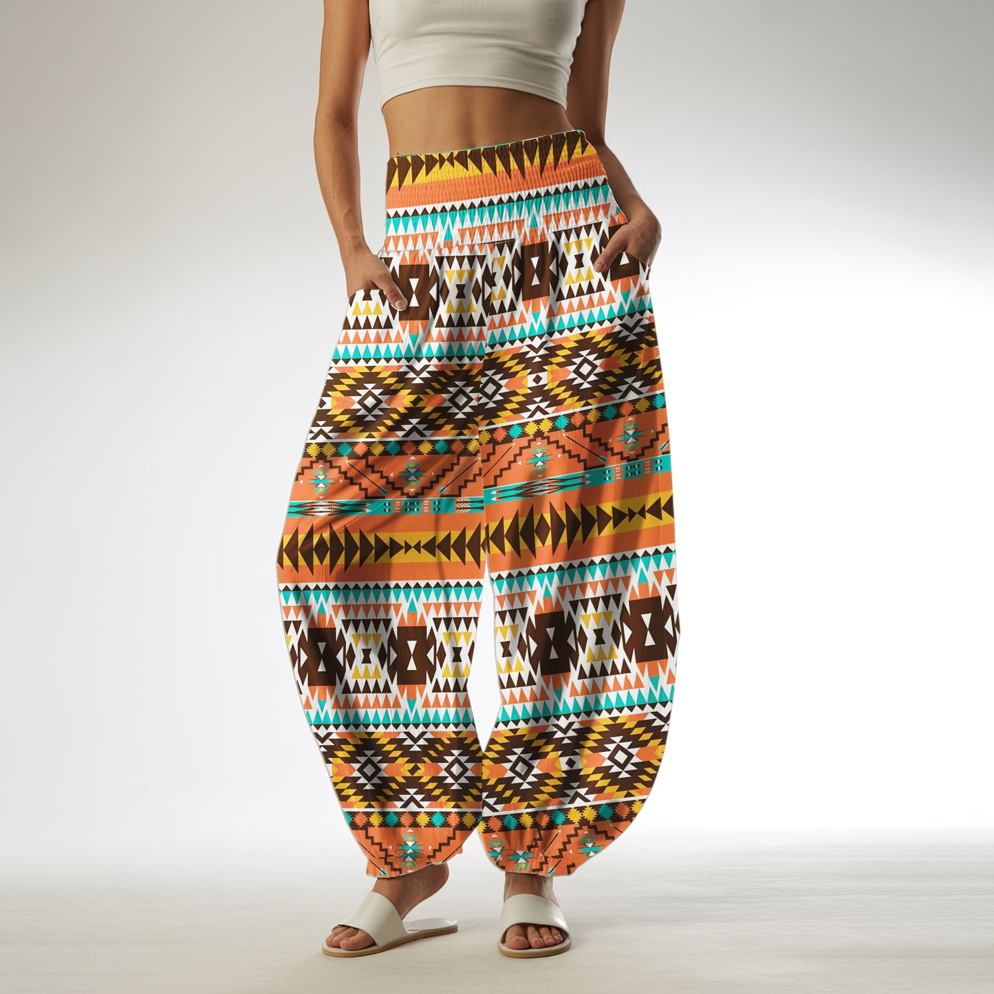 Boho Harem Pants - Yoga Boho Clothes with Pockets 14