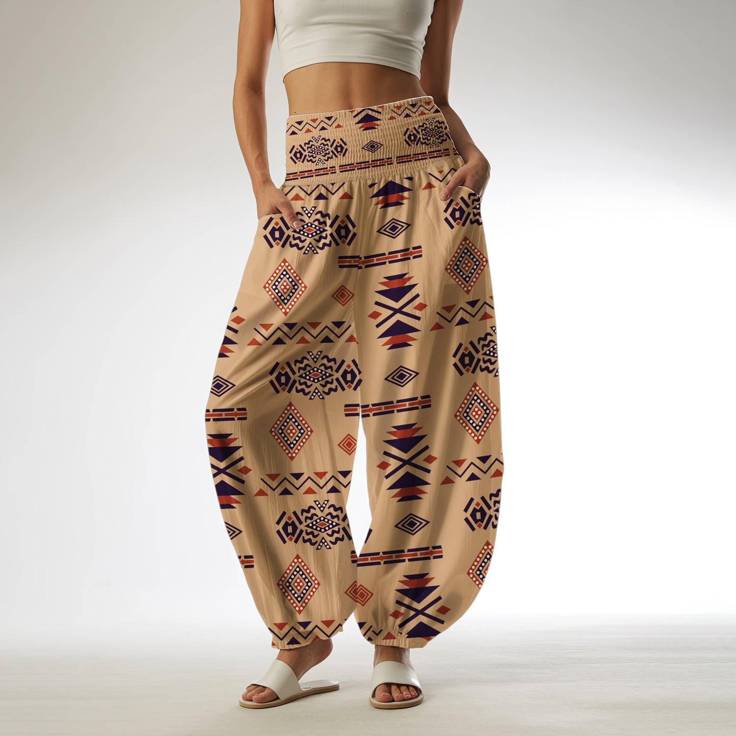 Boho Harem Pants - Yoga Boho Clothes with Pockets 02