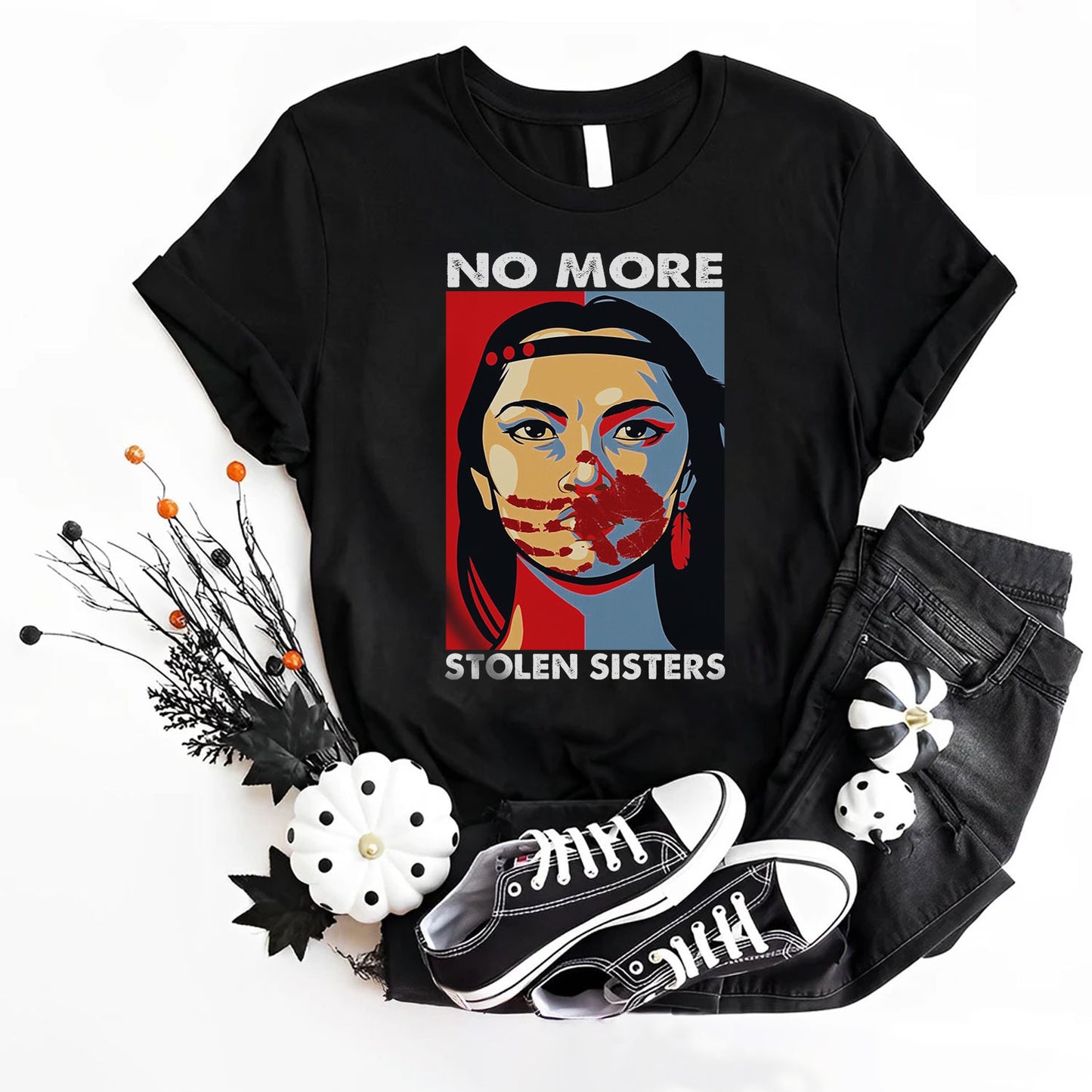 MMIW No More Stolen Sisters Red Hand Unisex T-Shirt