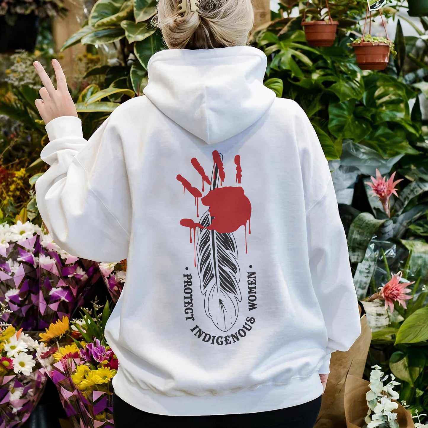 Protect Indigenous Women Red Hand- Unisex T-Shirt - Two Sides