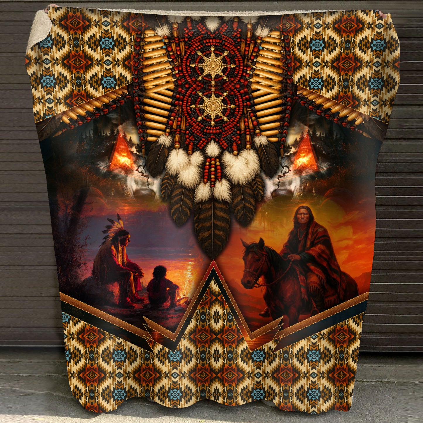 Native Pride Blanket – Warrior Spirit & Tribal Heritage