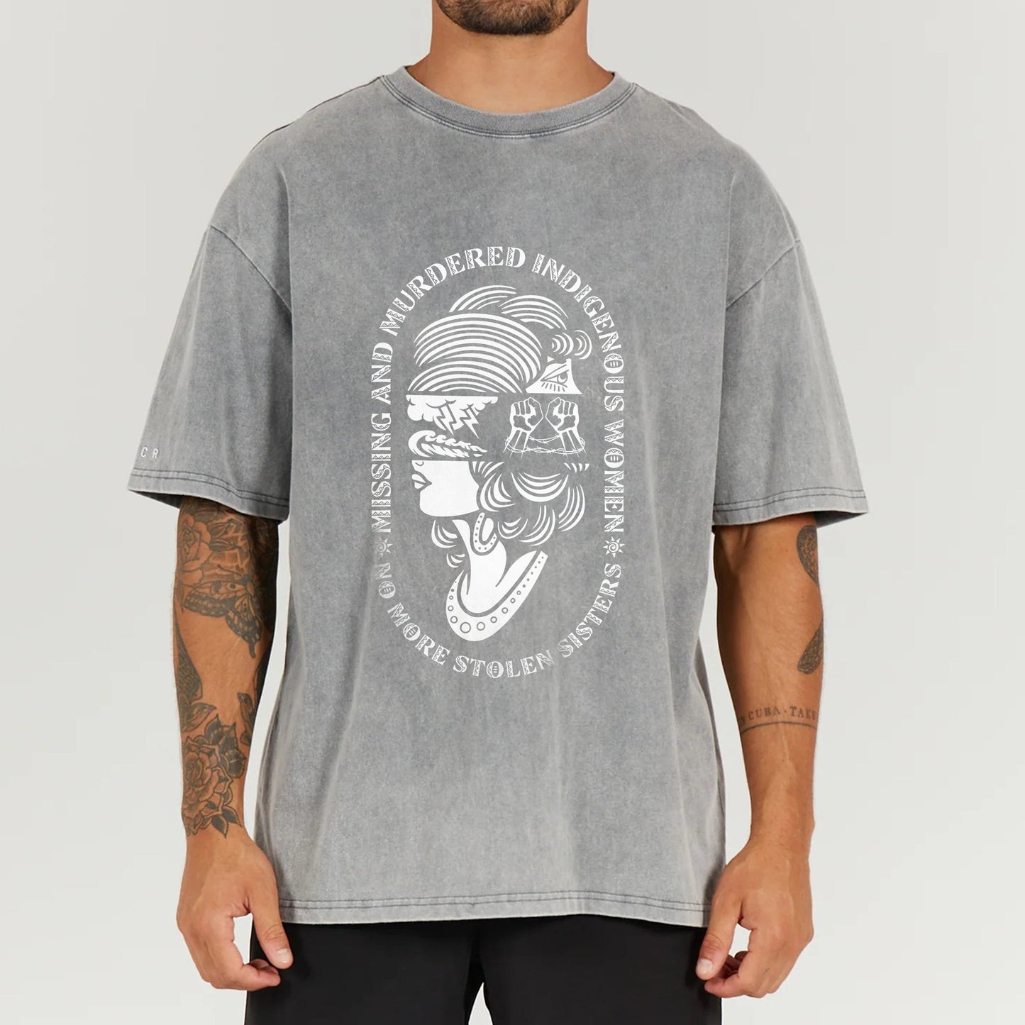 No More Stolen Sisters – MMIW Unisex Mineral Washed T-Shirt