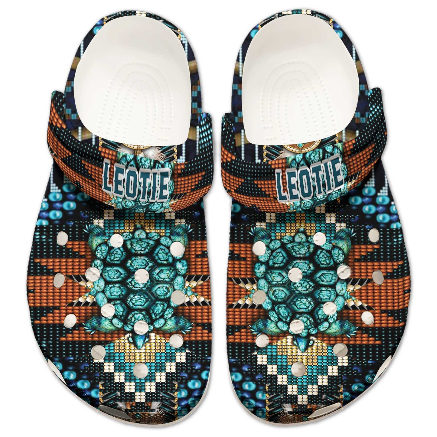 Custom Name Boho Tribal Sea Turtle Clogs – Meaningful Gift for the Whole Family