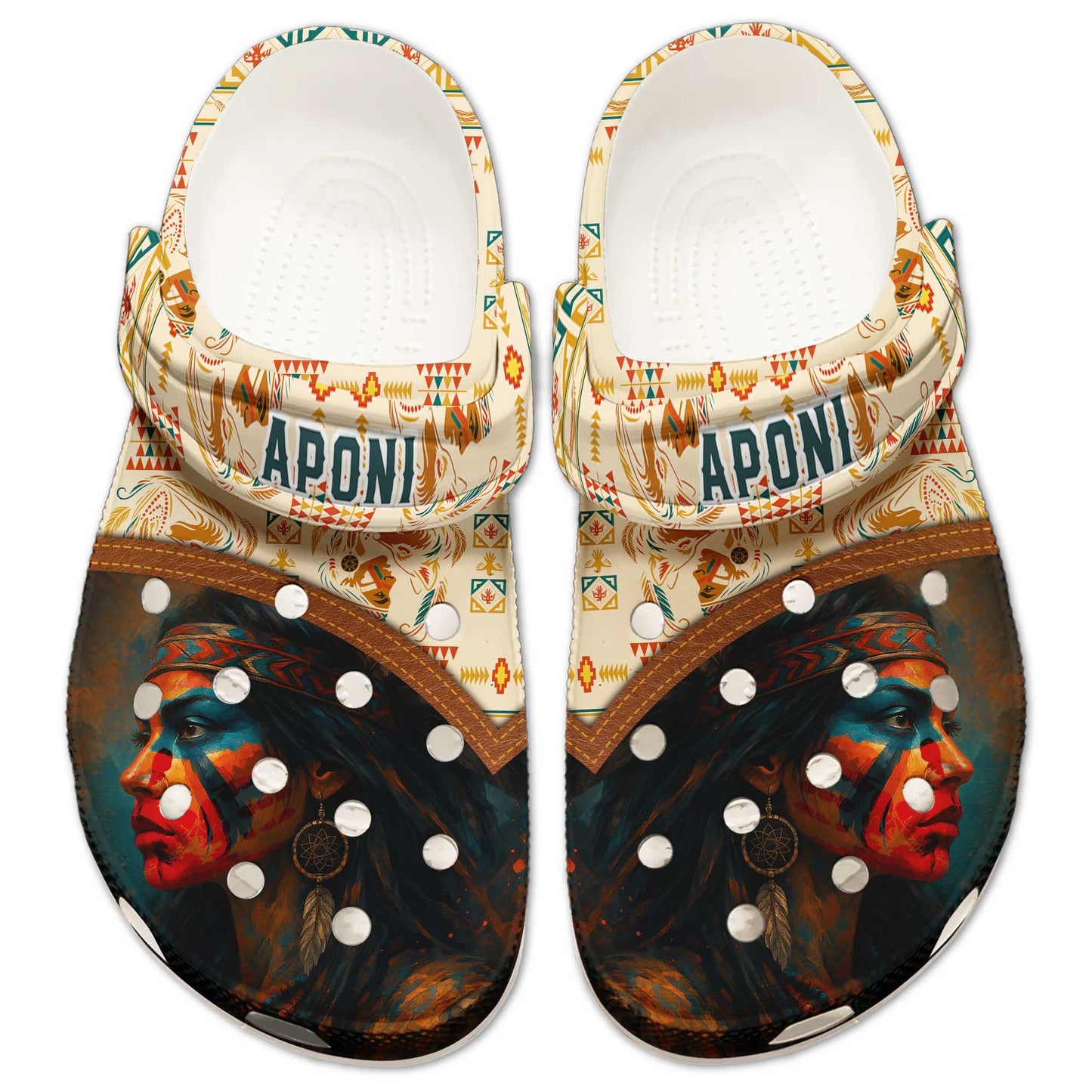 Custom Name Native Pride Clogs – Artistic Family Gift for Women Who Cherish Native Heritage