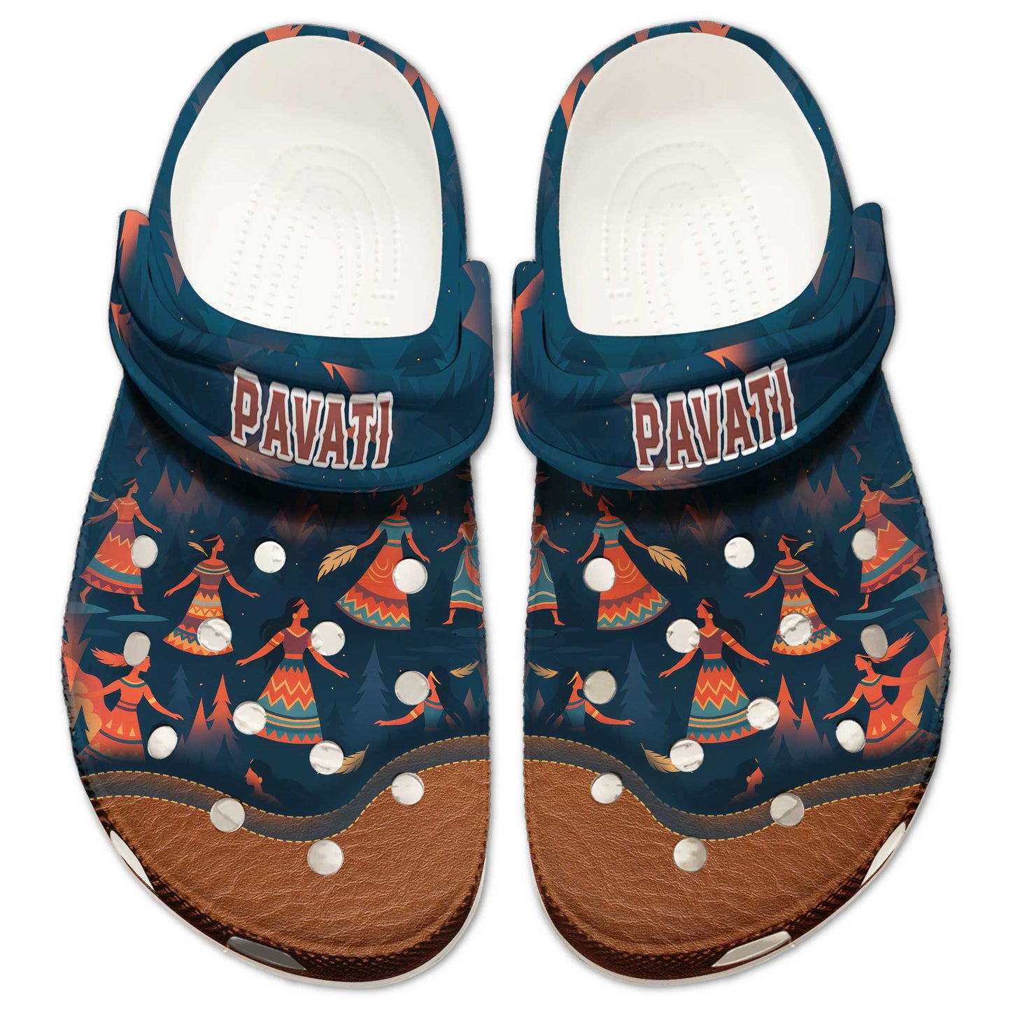 Custom Name Native Clogs with Tribal Design – Ideal Family Gift for All Ages