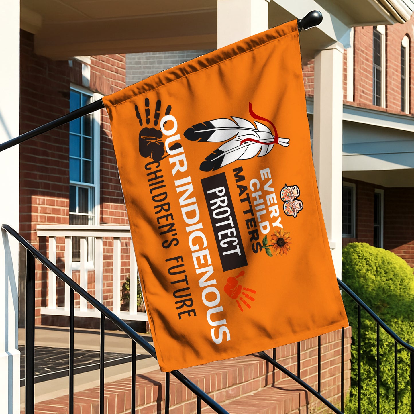 Every Child Matter Flag - Orange Shirt Day - Protect Our Indigenous Future