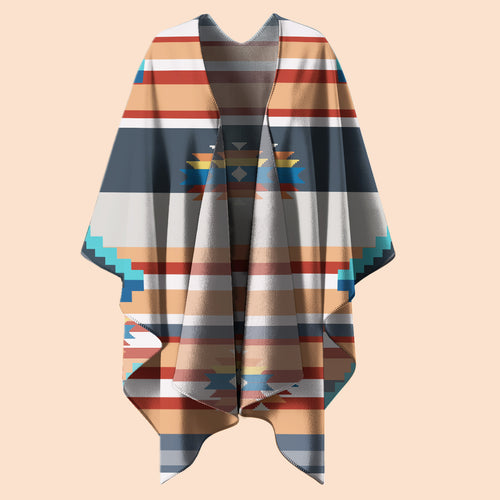 Boho Poncho with Wild Pattern and Native Dreamcatchers
