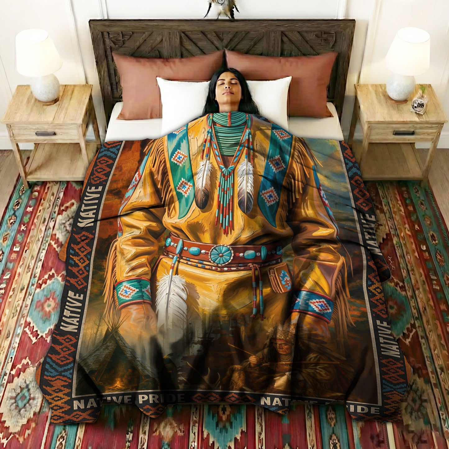 Native Pride Blanket – Warrior Spirit & Tribal Heritage