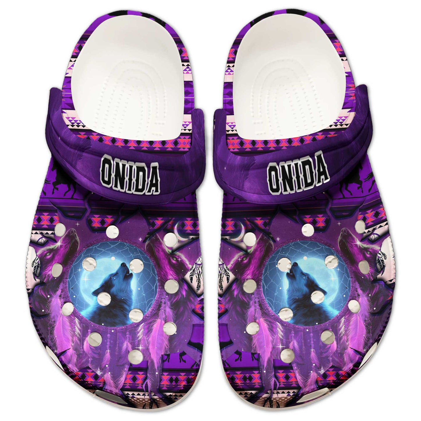 Custom Name Native Wolf Clogs – A Magical Family Gift Honoring the Spirit Within