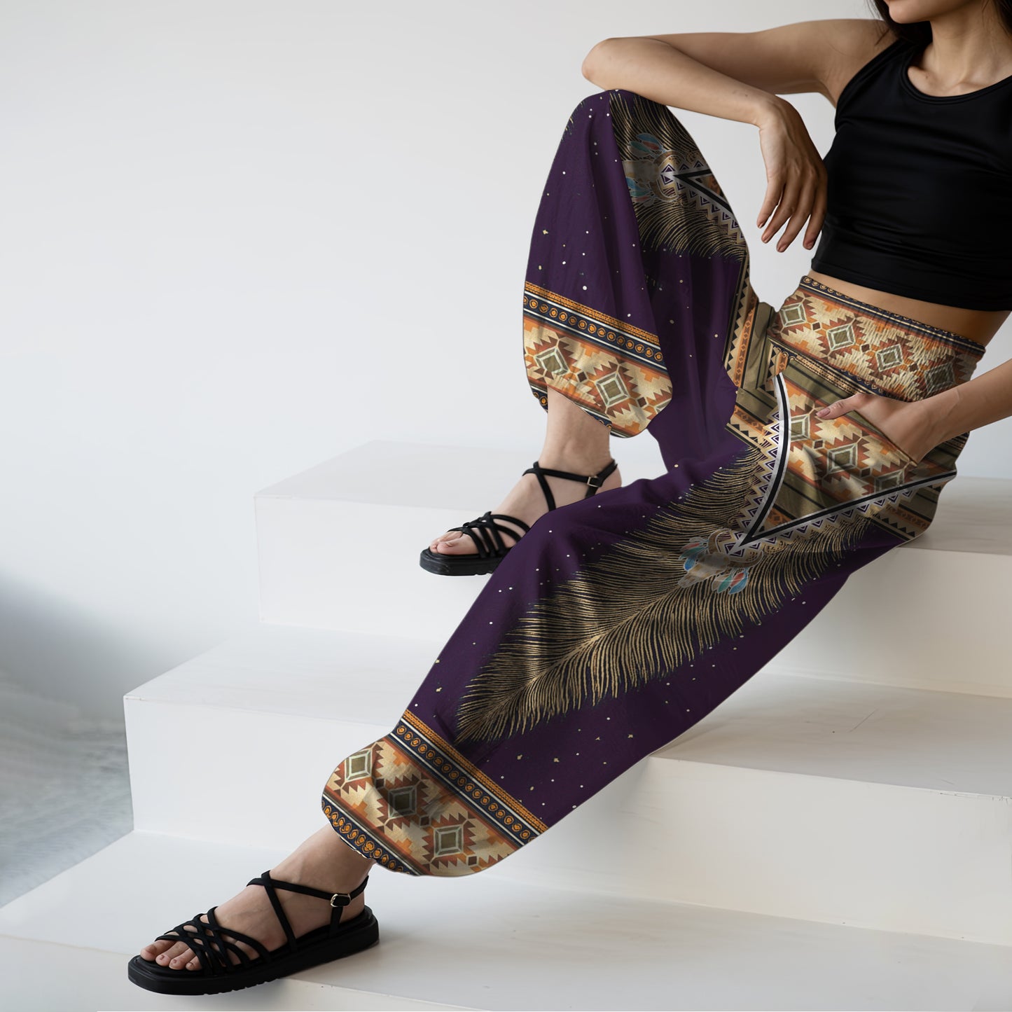 Boho Harem Pants - Yoga Boho Clothes with Pockets