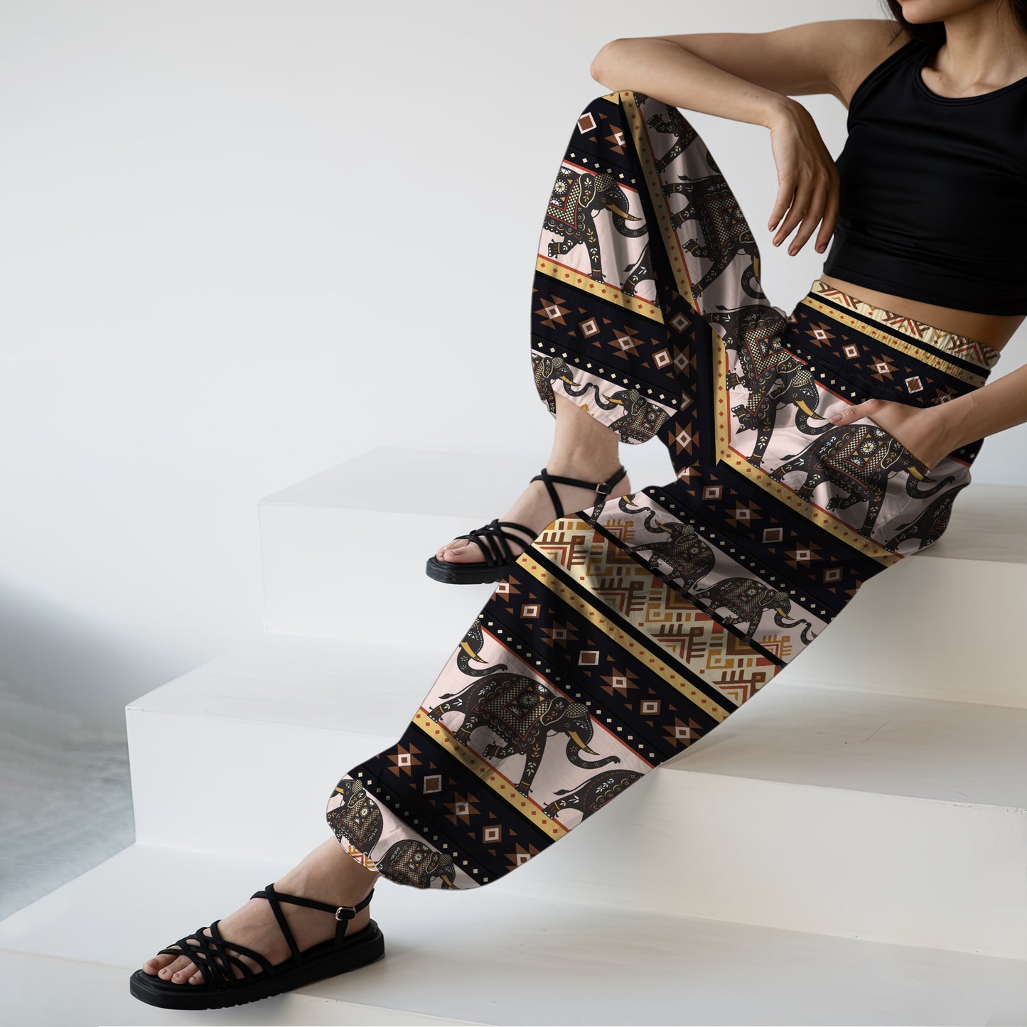 Elephant Harem Pants – Boho Yoga Pants with Pockets 07