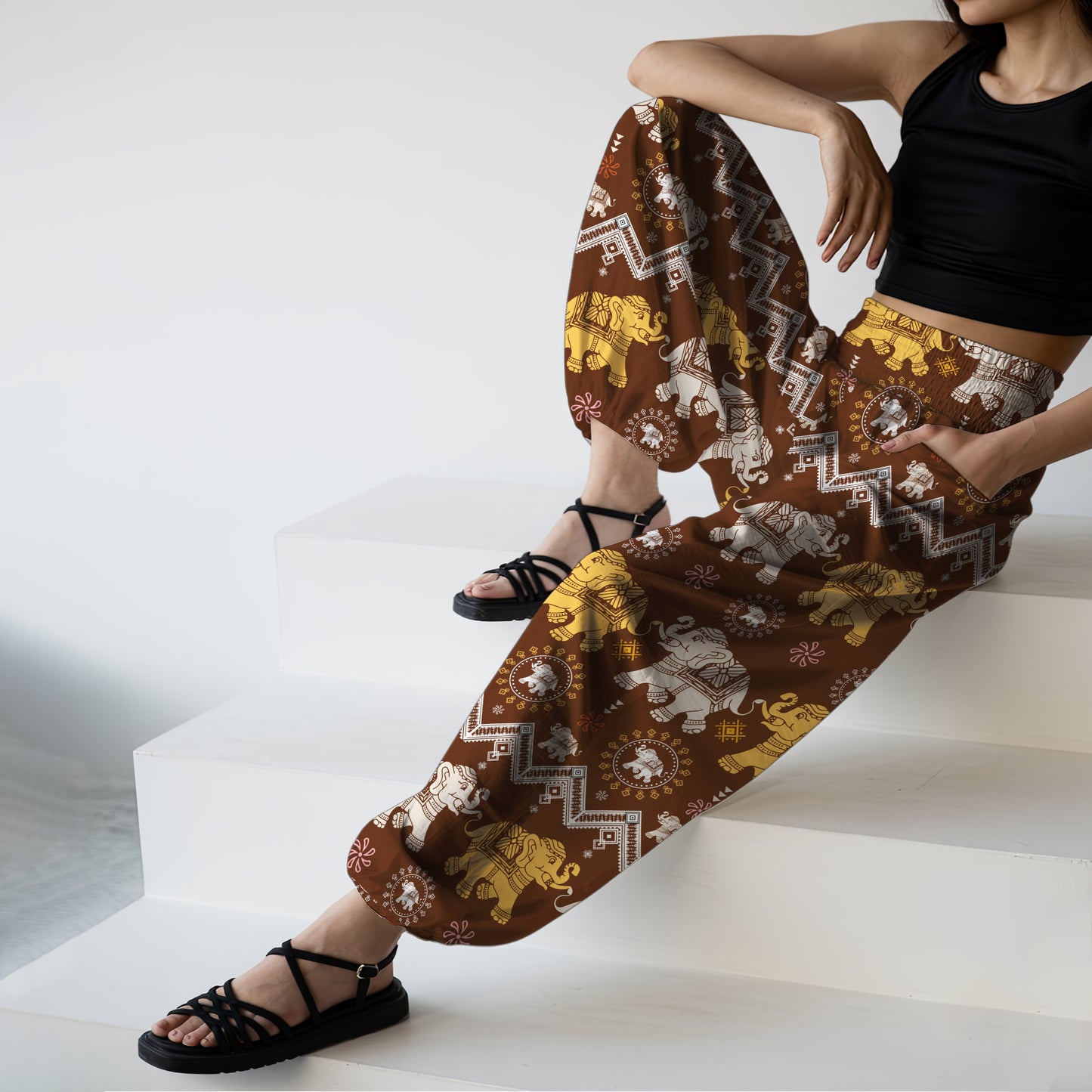 Elephant Harem Pants – Boho Yoga Pants with Pockets 10