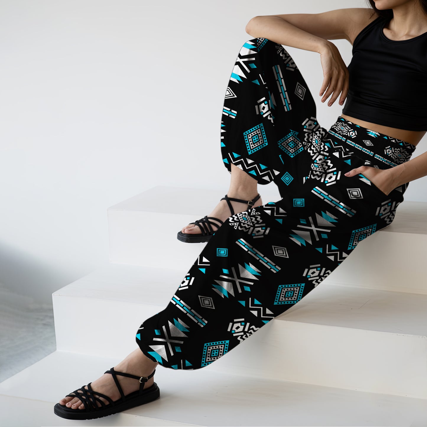 Boho Harem Pants - Yoga Boho Clothes with Pockets 04
