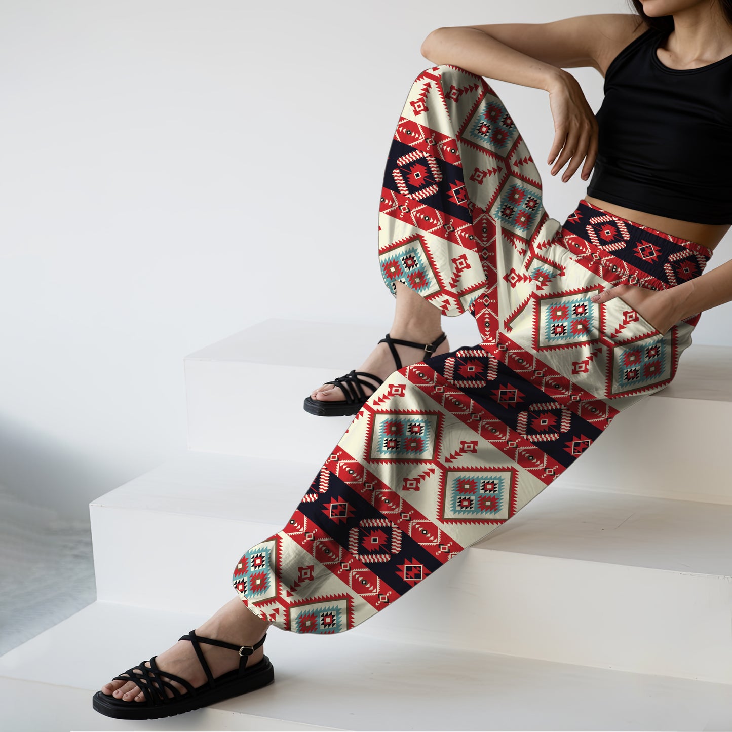 Boho Harem Pants - Yoga Boho Clothes with Pockets 13