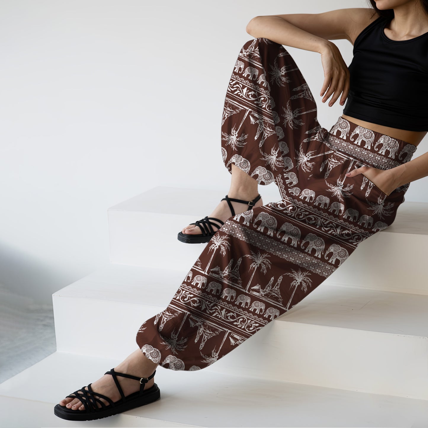 Elephant Harem Pants – Yoga Boho Clothes with Pockets 19