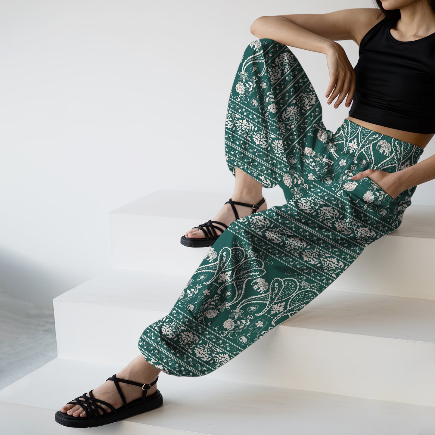 Elephant Harem Pants – Yoga Boho Clothes with Pockets 21