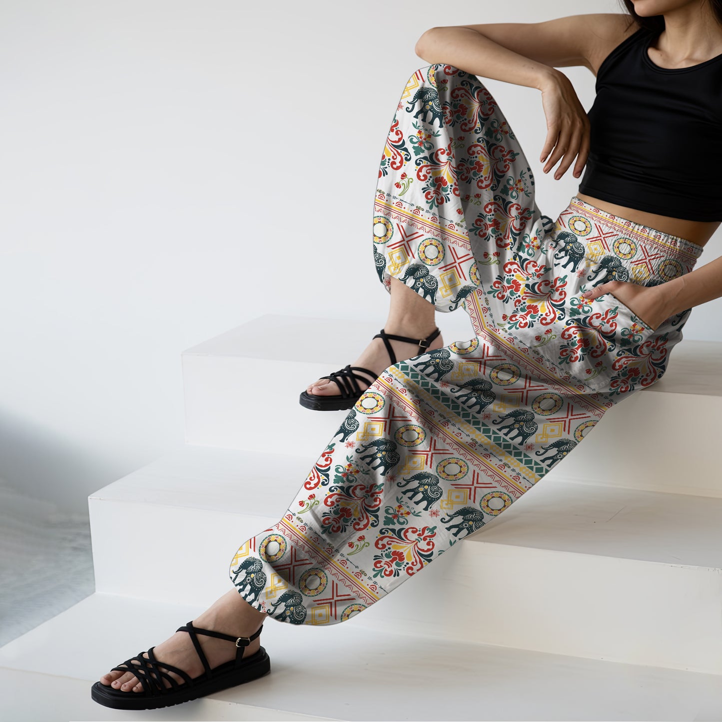 Elephant Harem Pants – Yoga Boho Clothes with Pockets 23